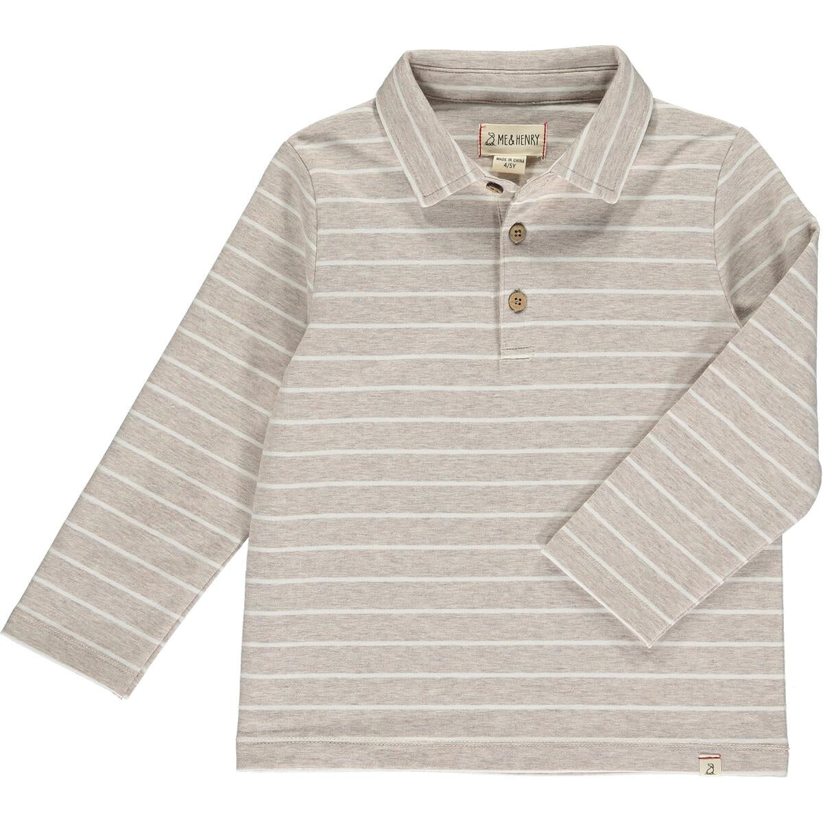 Me & Henry Midway Polo Grey/Cream Stripe