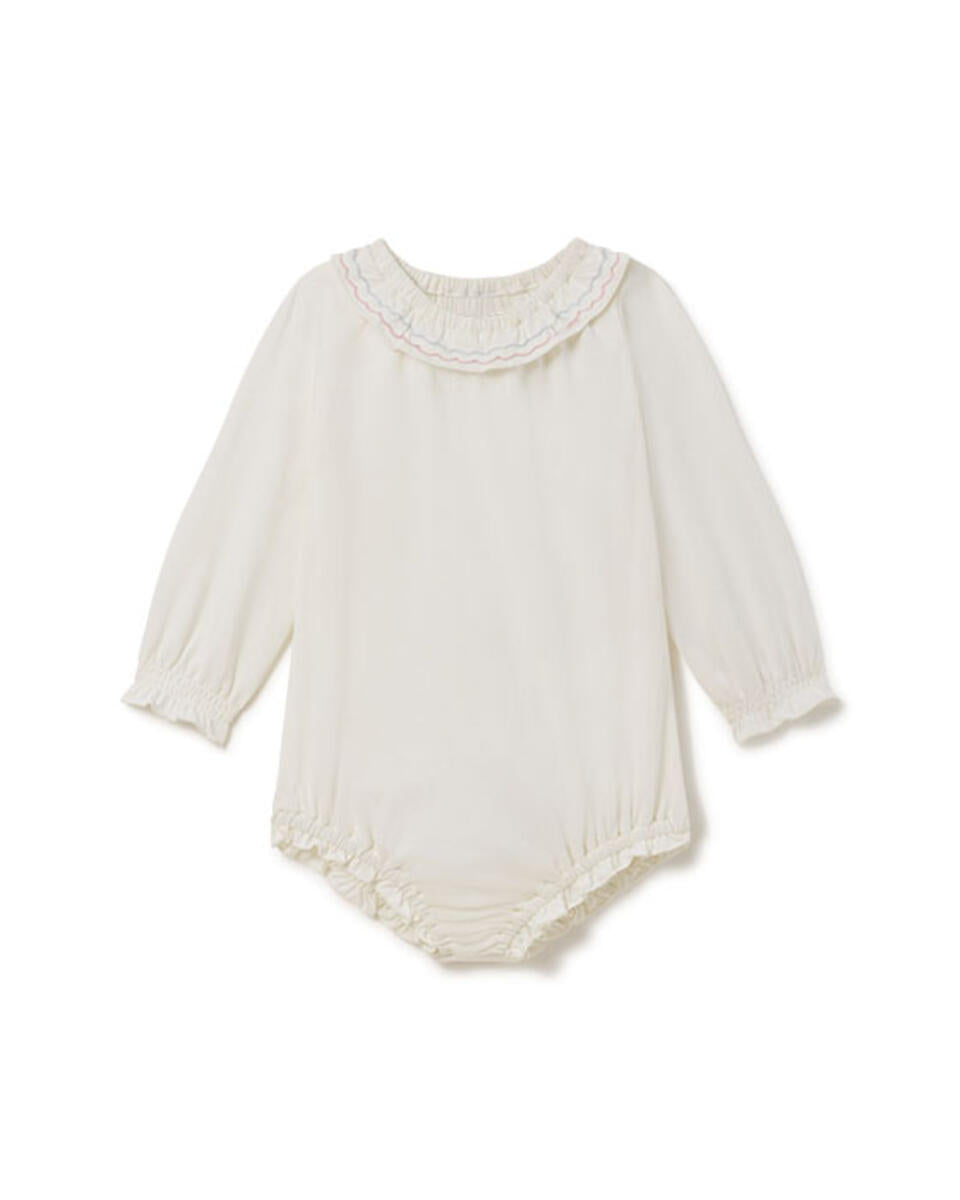 Baybala Essentials Bea Onesie Ivory with Pink and Blue