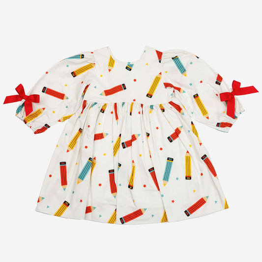 Petite Hailey Printed Balloon Dress Pencil