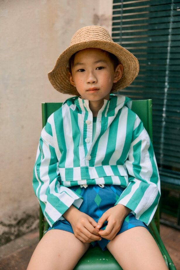 Tiny Cottons Emerald Stripes Light Jacket