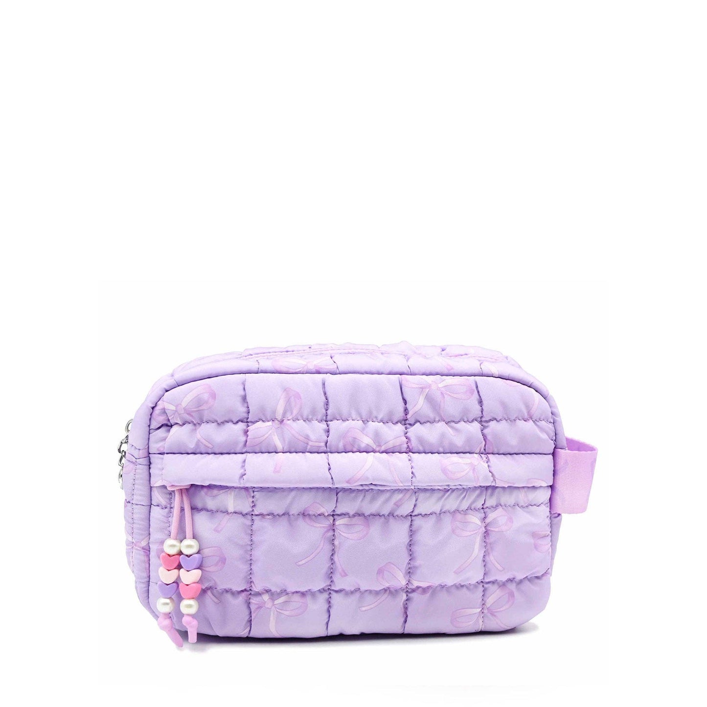OMG Accessories - Quilted Scrunchies Bow Printed Pouch