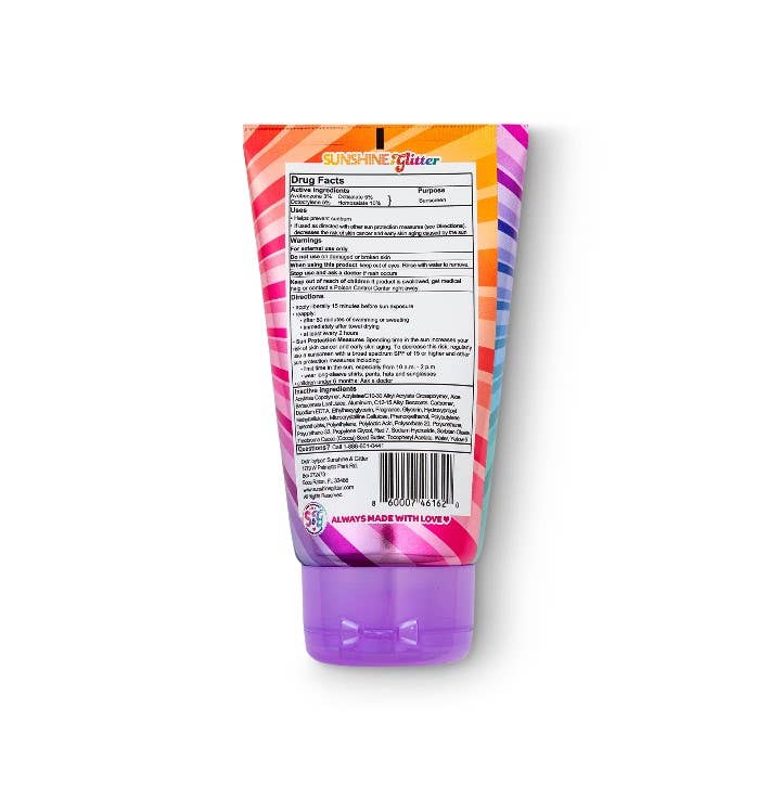 Sunshine & Glitter - Sea Star Sparkle Party Cake SPF 50 Glitter Sunscreen