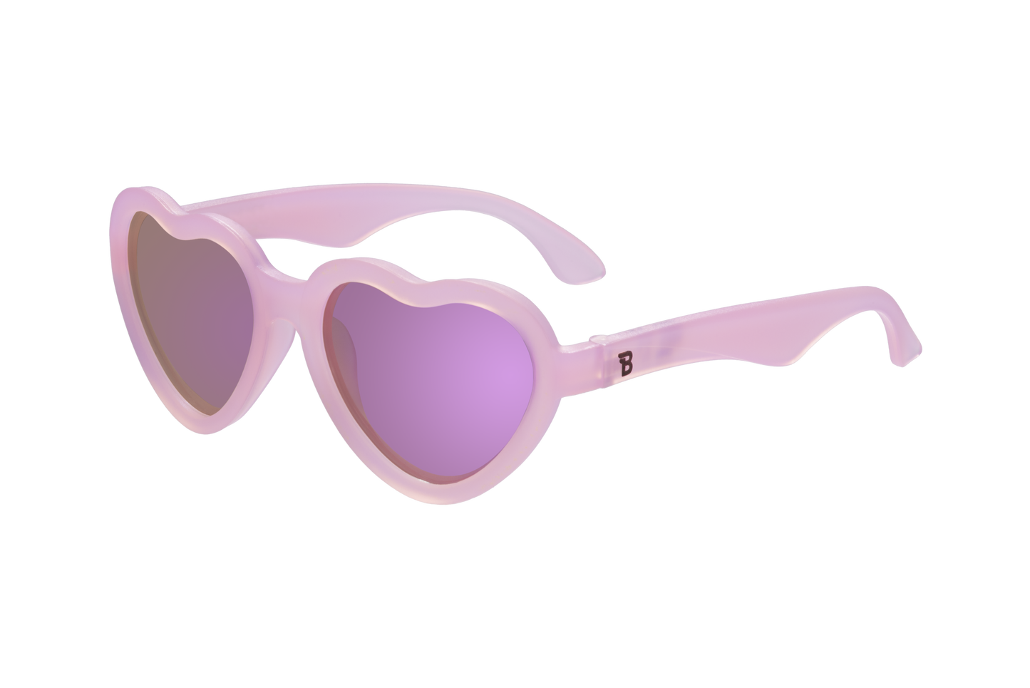 Babiators - Frosted Pink Polarized Heart Sunglasses with Mirrored Lens: Ages 0-2