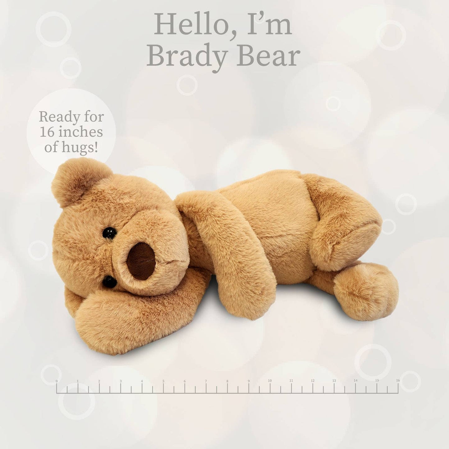 Beverly Hills Teddy Bear Company - World's Softest Lushee 16 inch - Brady Tan Bear Plush Toy