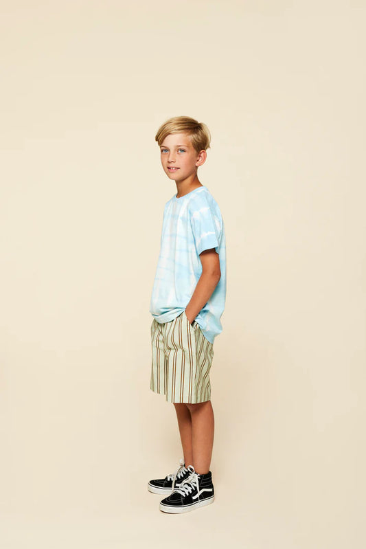 A Monday In Copenhagen Batik T-shirt in Cashmere Blue