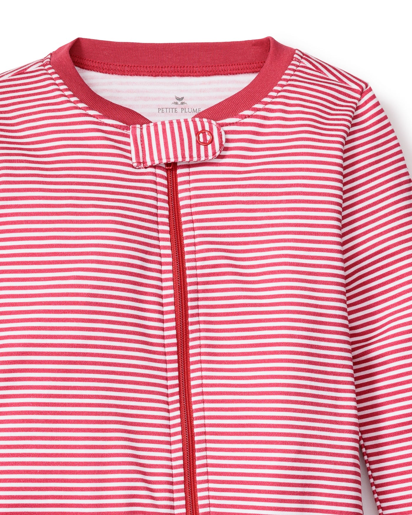 Petite Plume 100% Pima Cotton Red Stripe Romper
