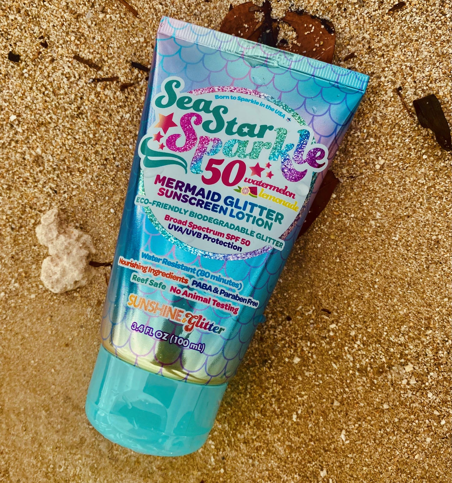 Sunshine & Glitter - Sea Star Sparkle Mermaid SPF 50 Glitter Sunscreen