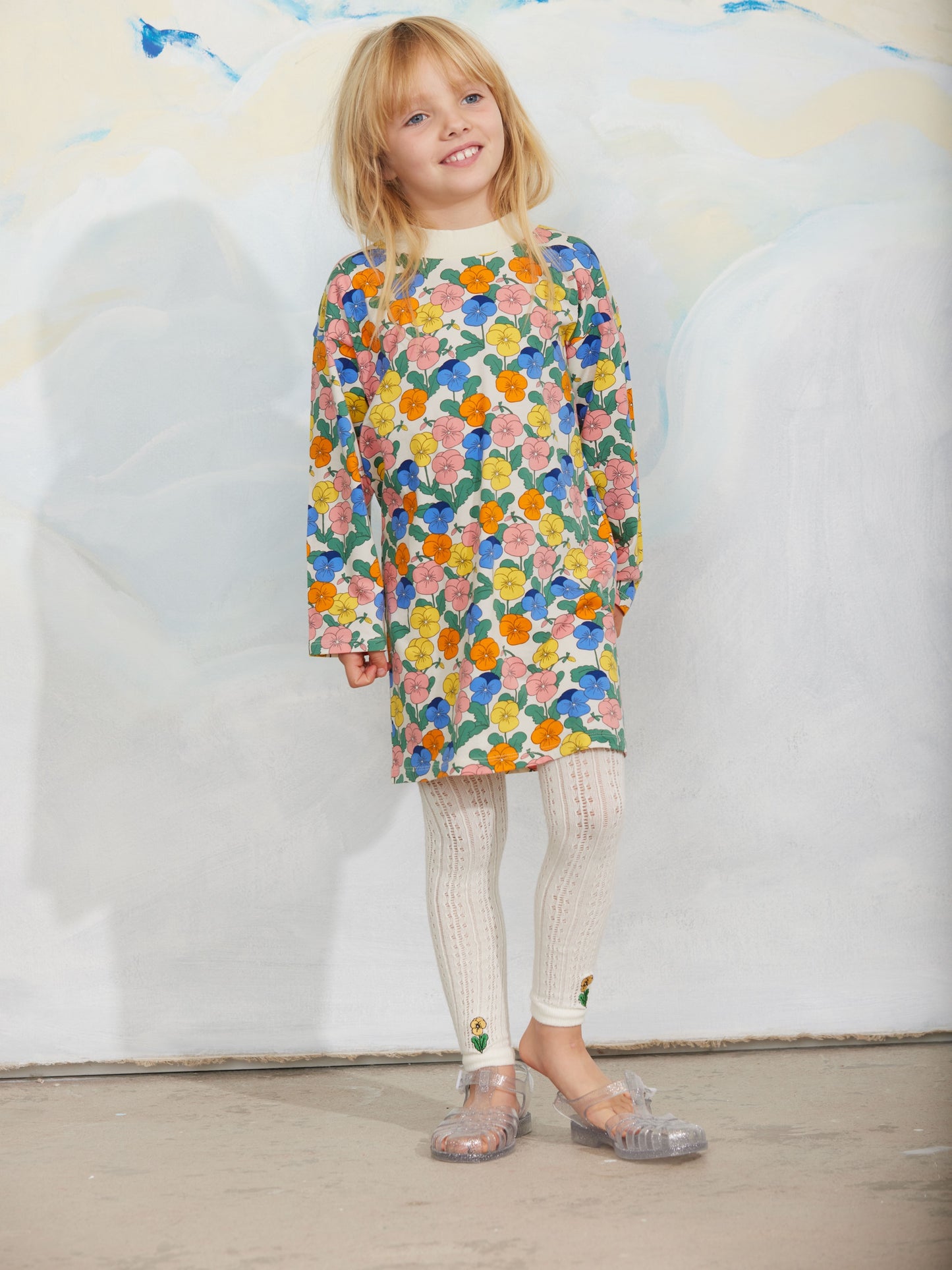 Mini Rodini Violas AOP LS Dress Multi