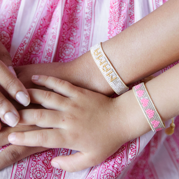 HART Kids' Pink Hearts Beaded Bracelet