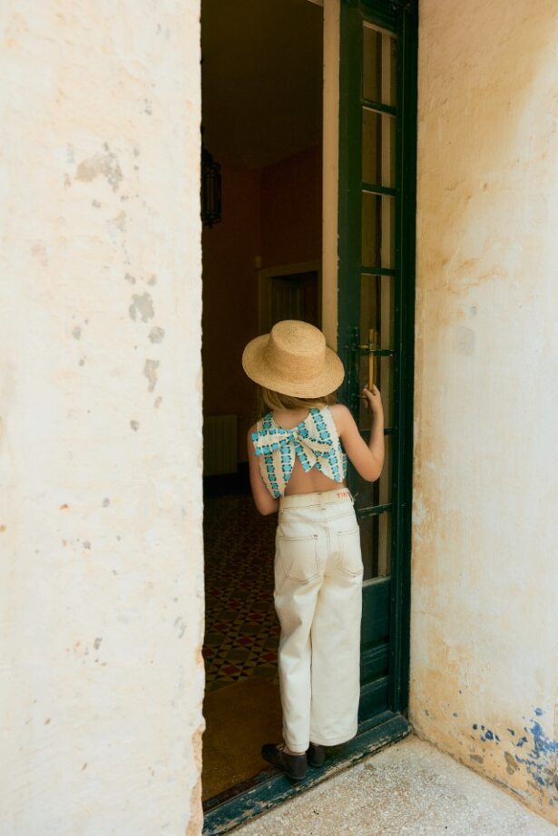 Tiny Cottons Blue Flowers Top