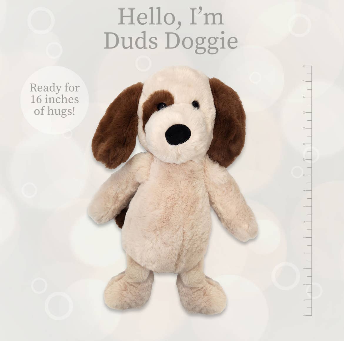 Beverly Hills Teddy Bear Company - World's Softest 16-inch Duds Doggie Plush Toy for Kids