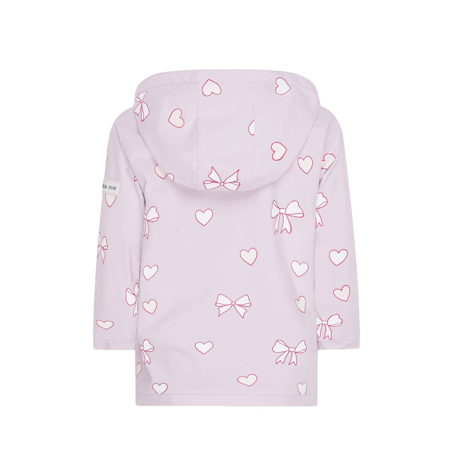 Holly and Beau - Hearts & Bows Color Changing Kids Raincoat