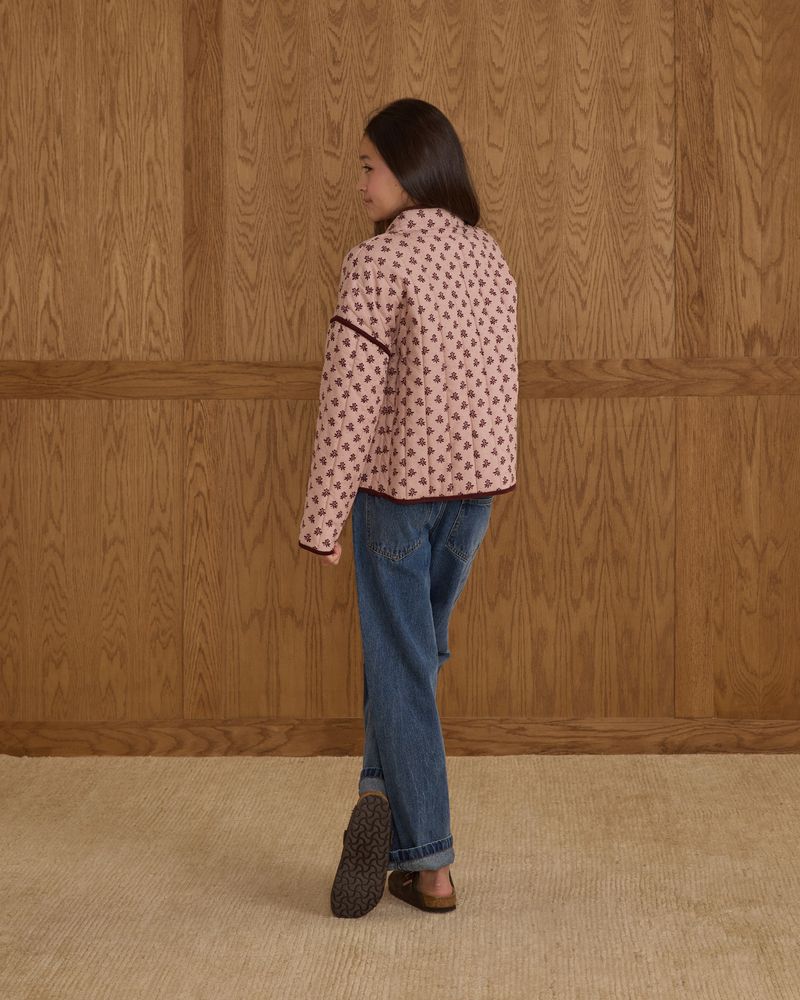 Rylee + Cru Quilted Jacket Blush Fleur