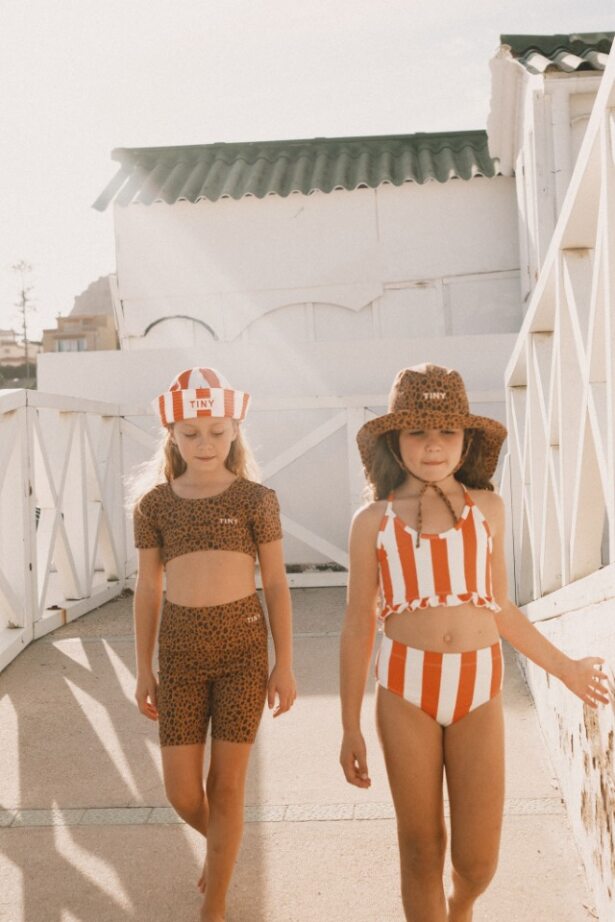 Tiny Cottons Red Stripes Swim Set