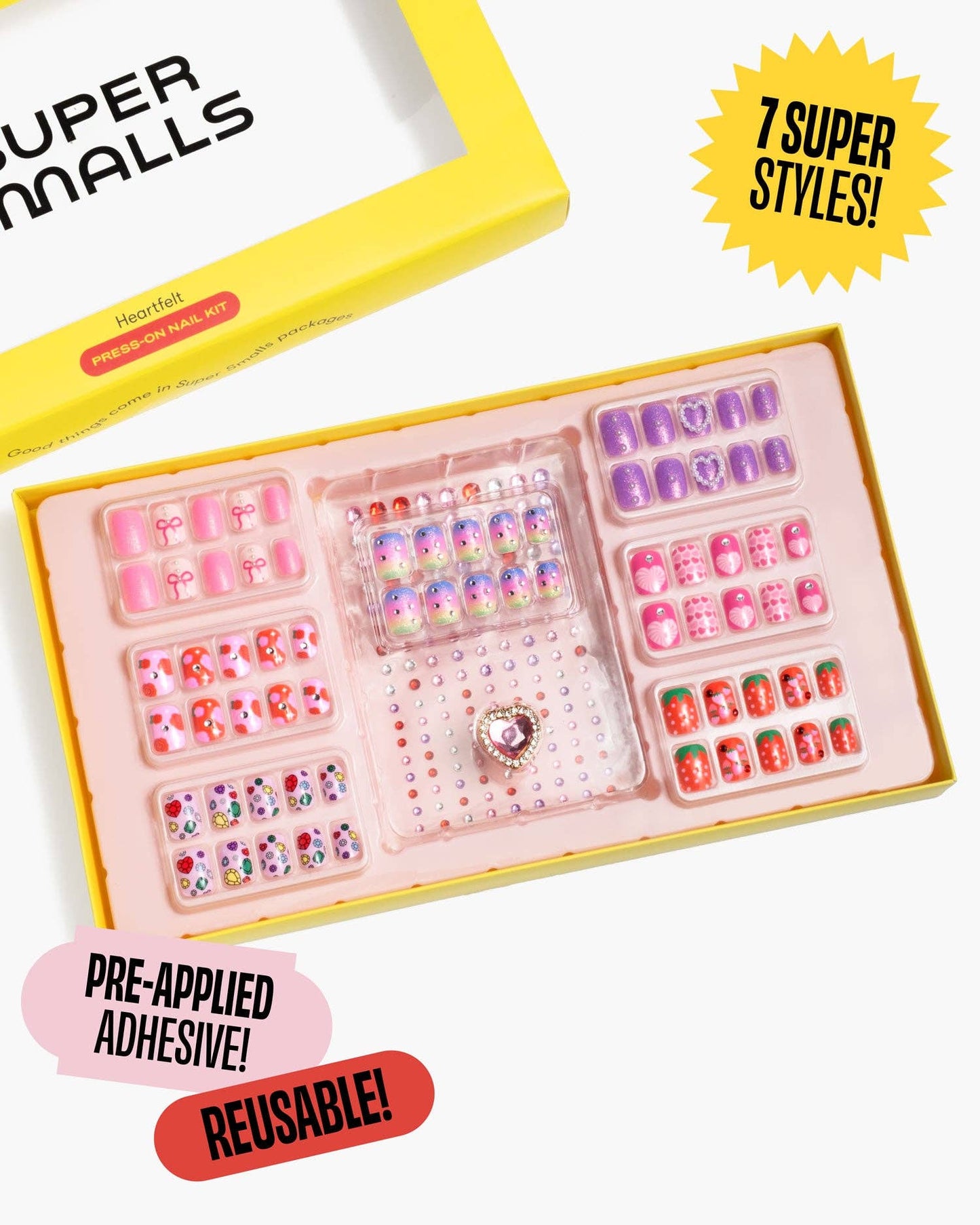 Super Smalls - Days of the WeekPress On Nails Kit - Heartfelt