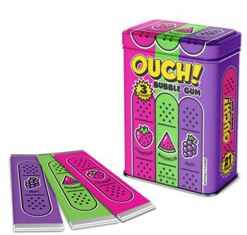 Grandpa Joe's Candy Shop - Ouch! Bubble Gum Band-Aids Assorted Flavor Tin