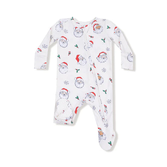 Angel Dear 2 Way Zipper Footie Vintage Santas