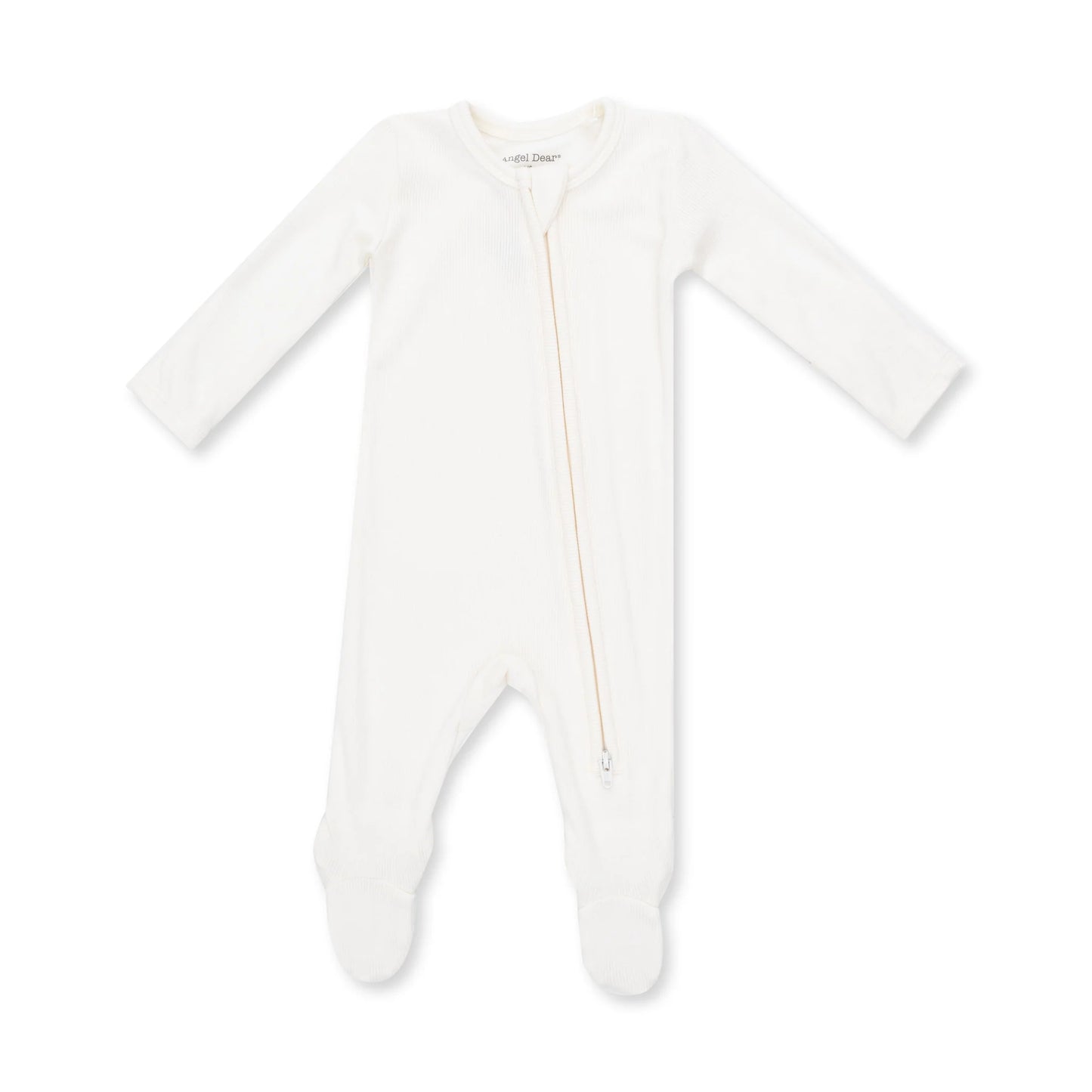 Angel Dear Solid Snow White 2 Way Zipper Footie
