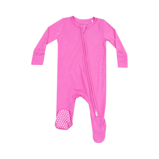 Angel Dear Solid Strawberry Moon 2 Way Zipper Footie
