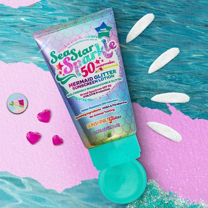 Sunshine & Glitter - Sea Star Sparkle Mermaid SPF 50 Glitter Sunscreen