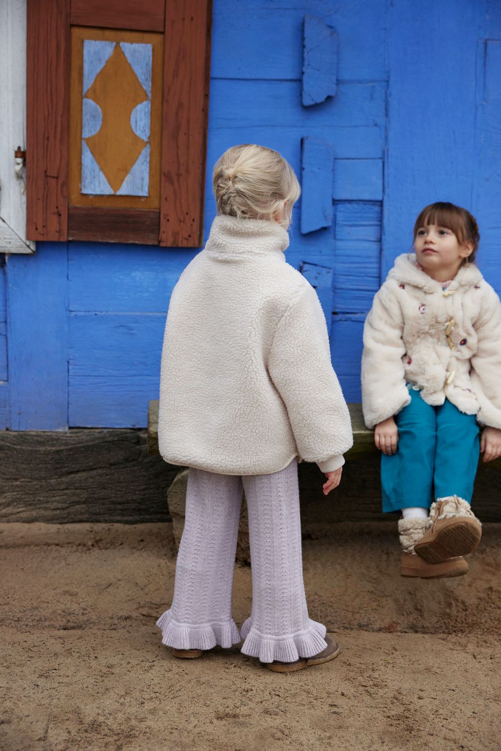 Louise Misha Rosetta Coat Cream