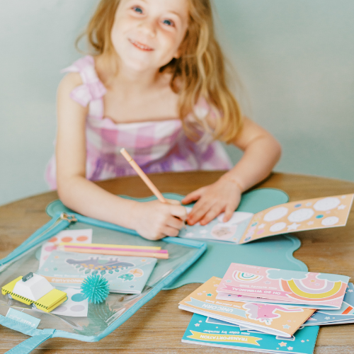 MagicPlaybook - Set of 3 Pink Kids’ Activity Books - Travel & On-the-Go Fun