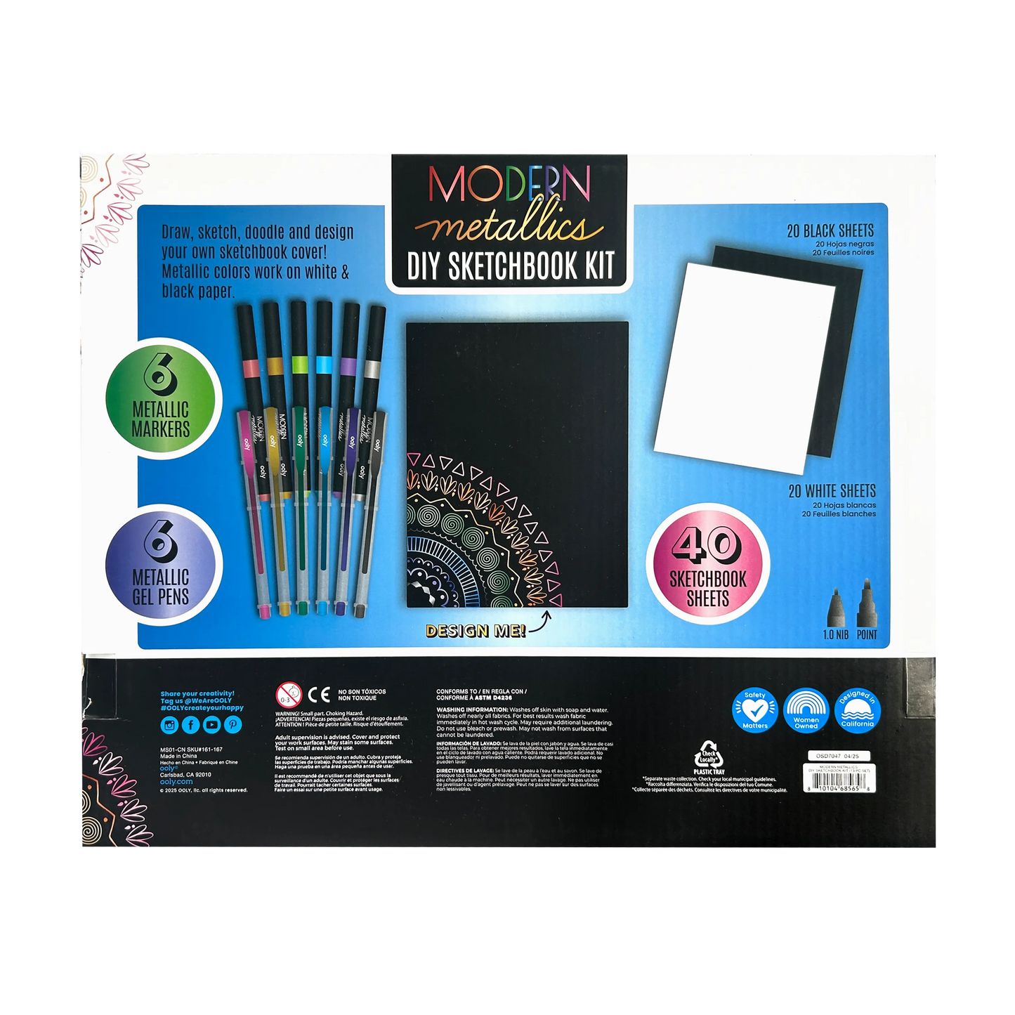 OOLY - Modern Metallics: D.I.Y. Sketchbook Kit (13 PC Set)