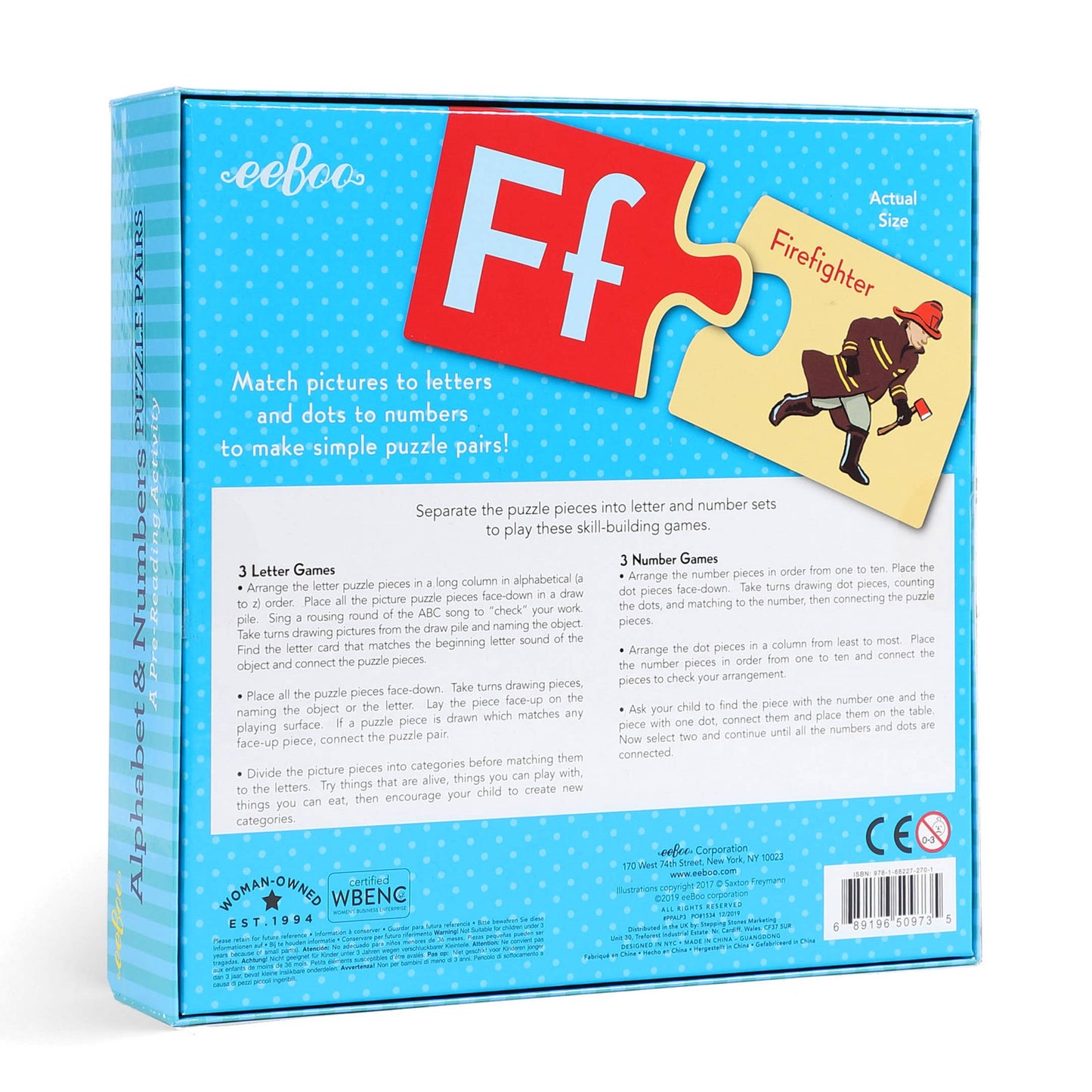 eeBoo - Alphabet & Numbers Puzzle Pairs