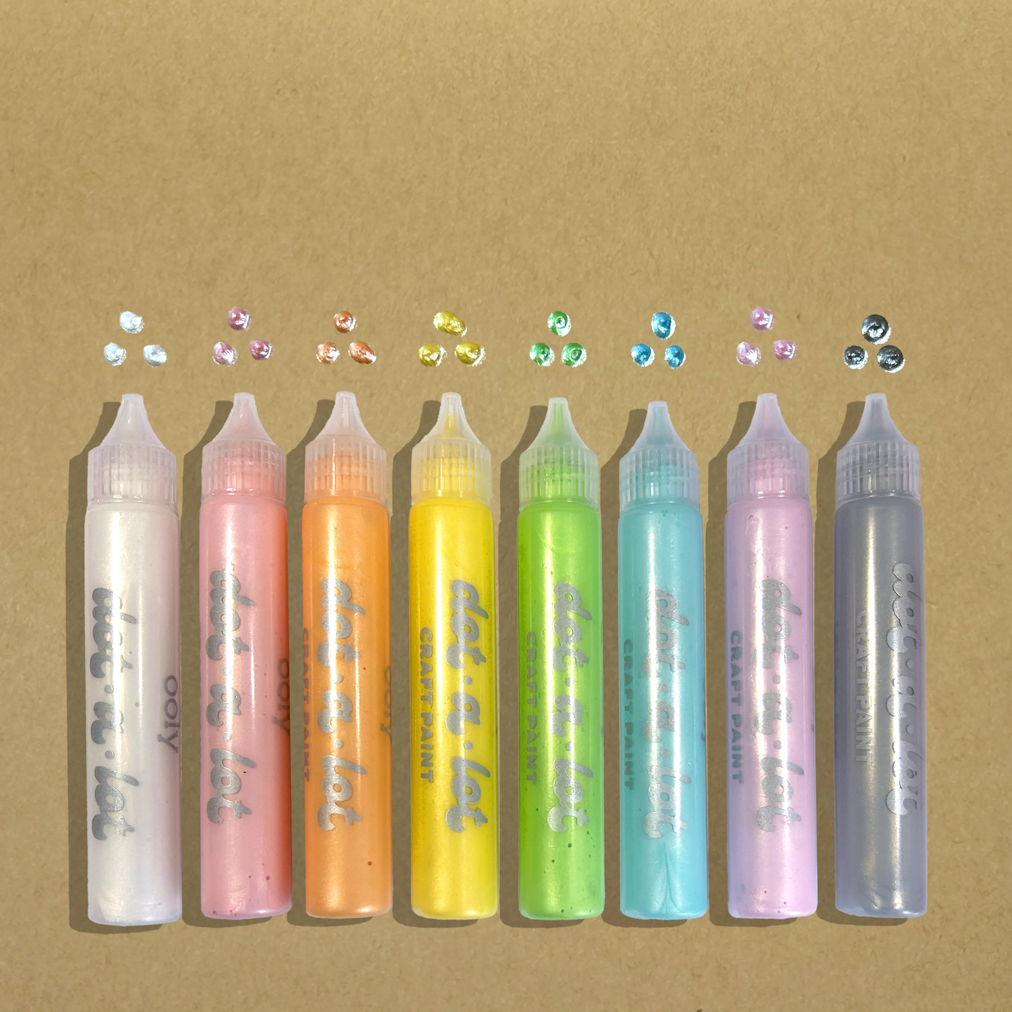 OOLY - Dot-A-Lot: Dimensional Craft Paint - Pearlescent (Set of 8)