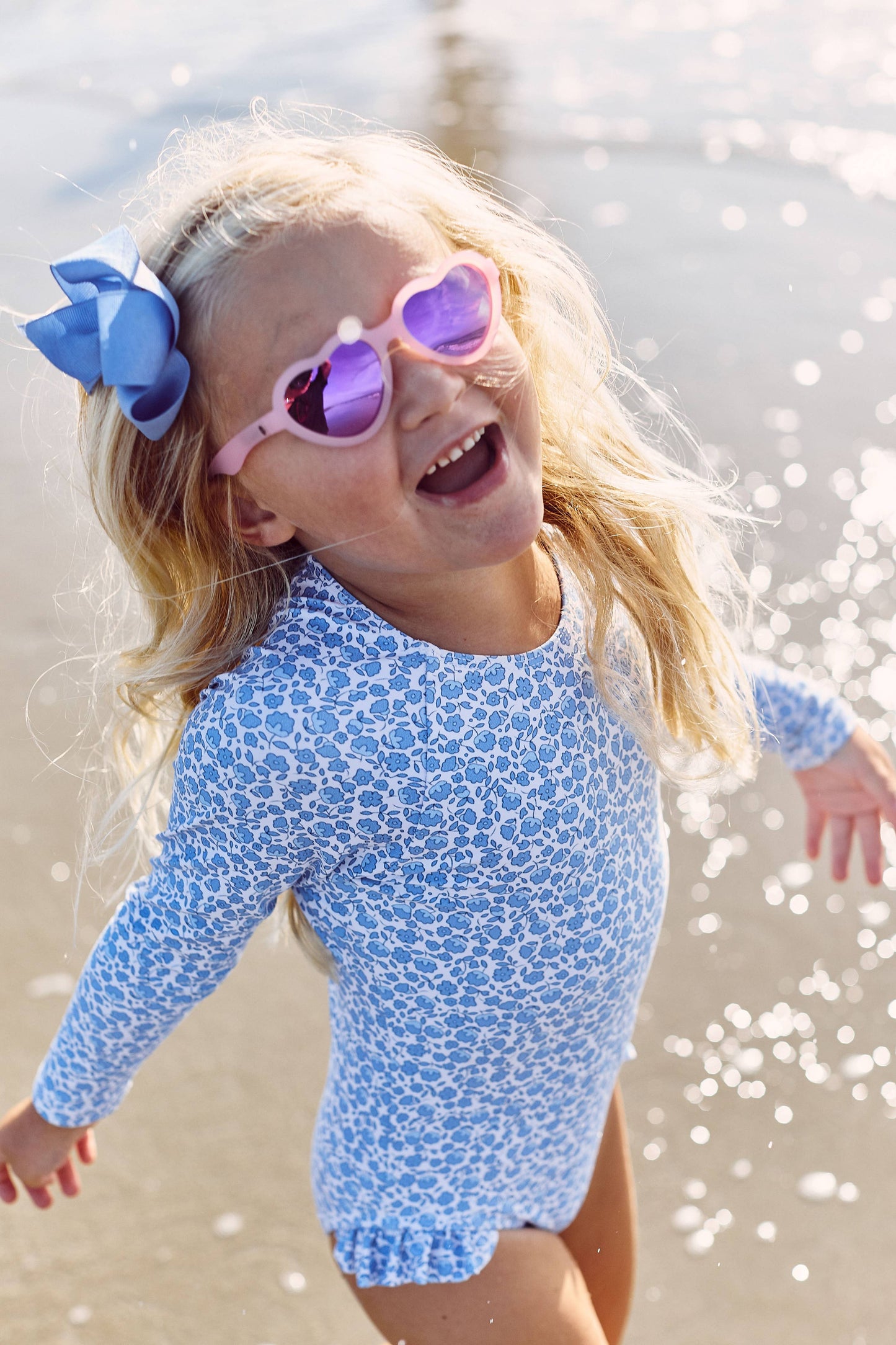 Babiators - Frosted Pink Polarized Heart Sunglasses with Mirrored Lens: Ages 0-2
