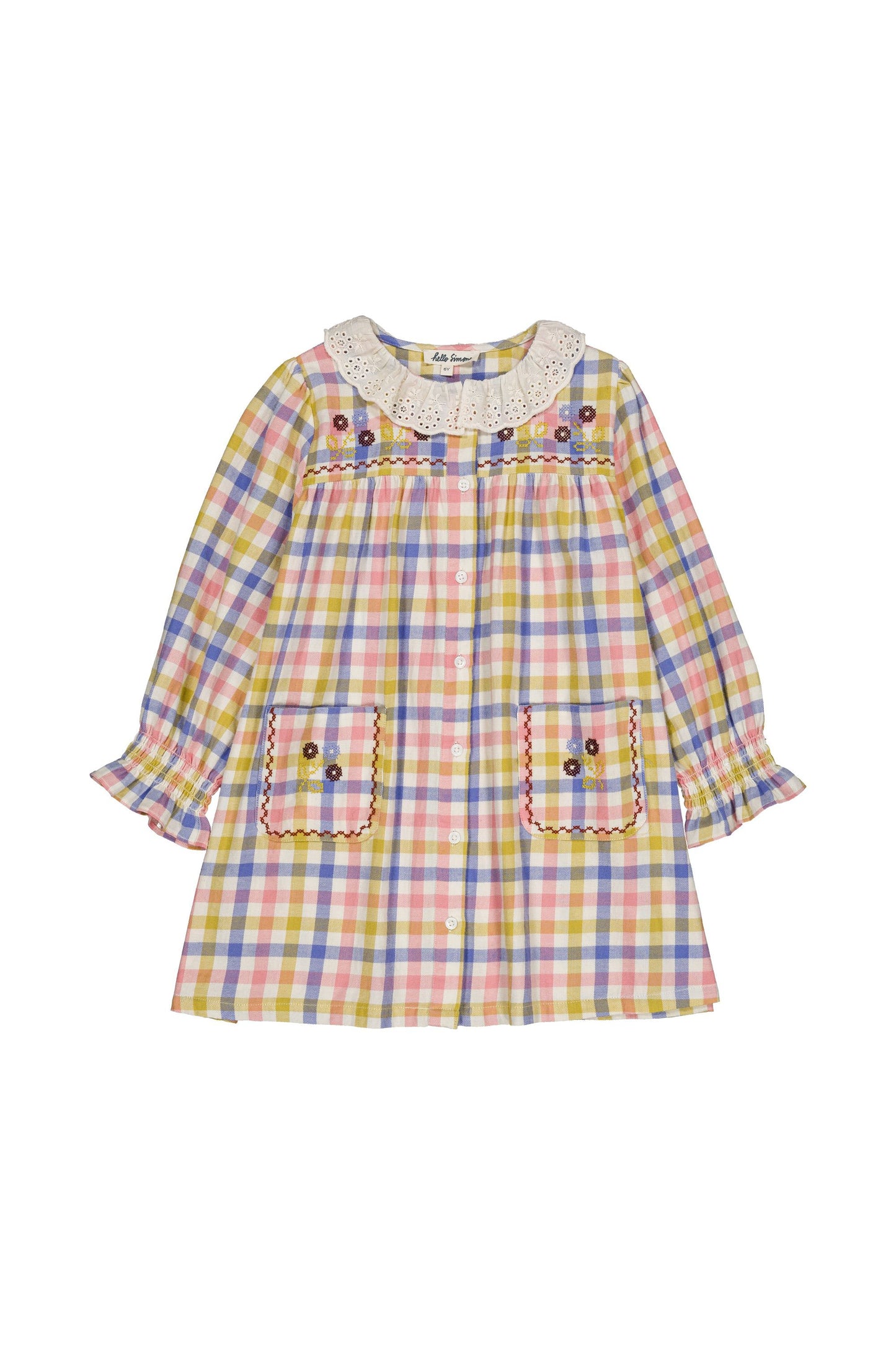 Hello Simone Agatha Dress Check Sixties
