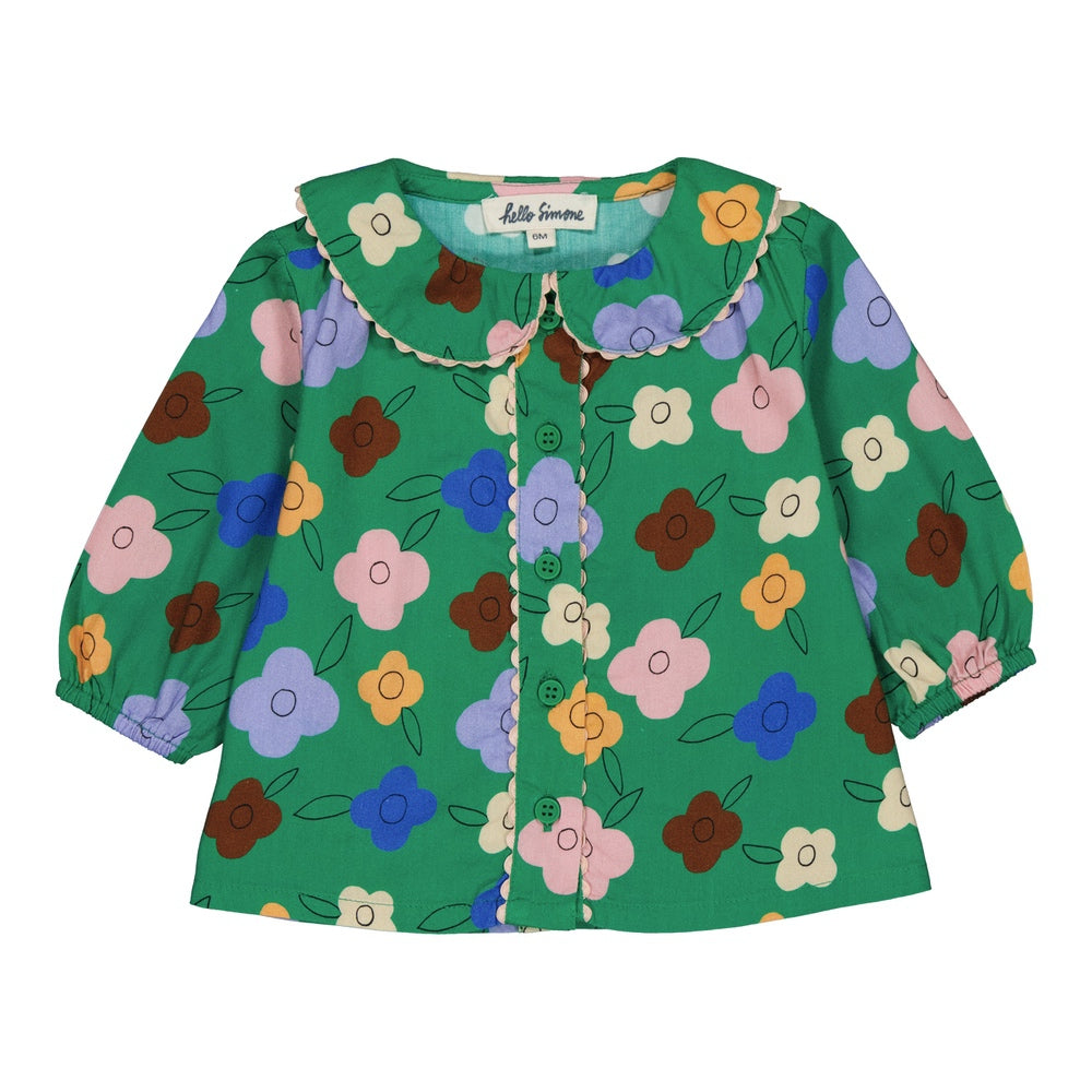 Hello Simone Amandine Baby Blouse Olya green