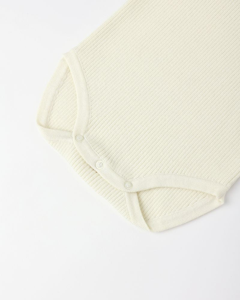 Rylee + Cru Ruffle Collar Bodysuit Natural