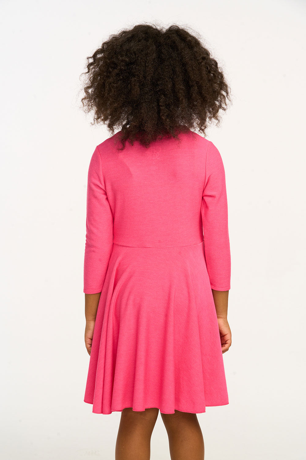 Chaser Peplum Cozy Knit Flamingo Pink Dress