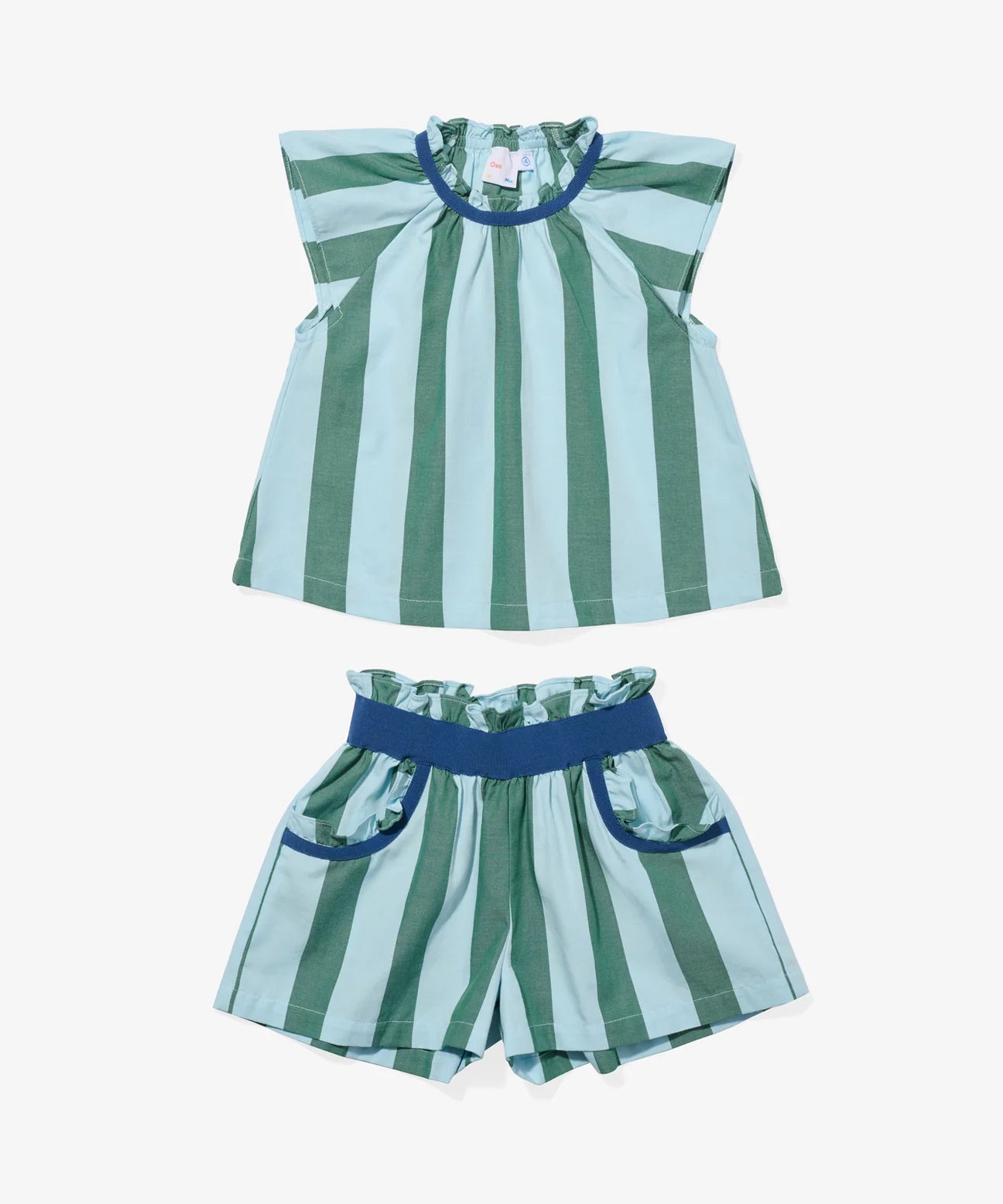 Oso & Me Cecil Short Set - Surf Stripe