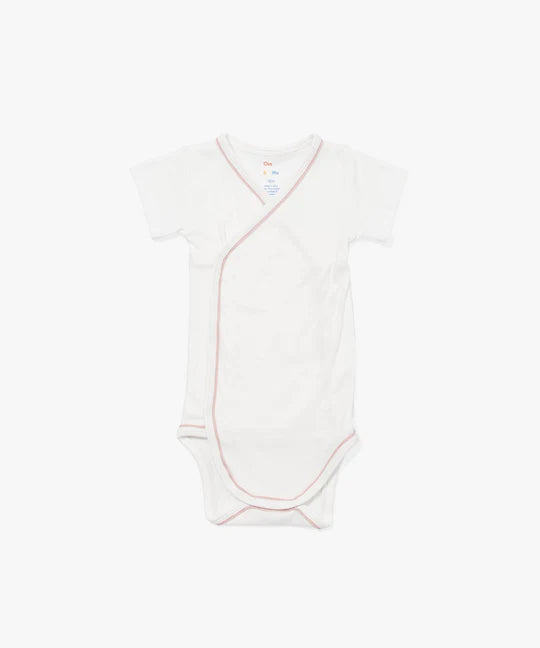 Oso & Me Crossbody Short Sleeve One-Piece in Pink Piping