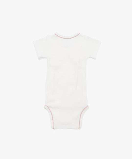 Oso & Me Crossbody Short Sleeve One-Piece in Pink Piping