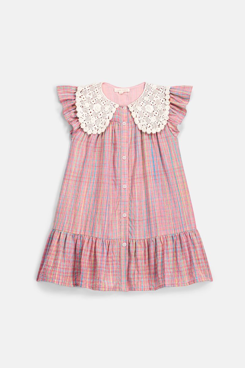 Louise Misha Vaina Dress Pink Pomelo Checks