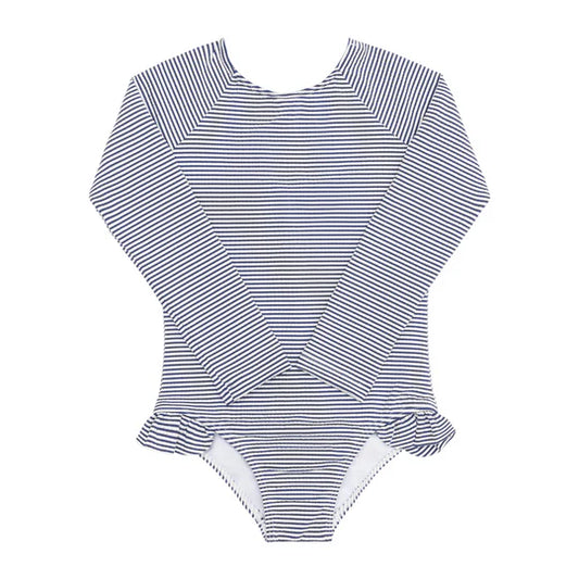Minnow Girls Pacific Stripe Rashguard One Piece