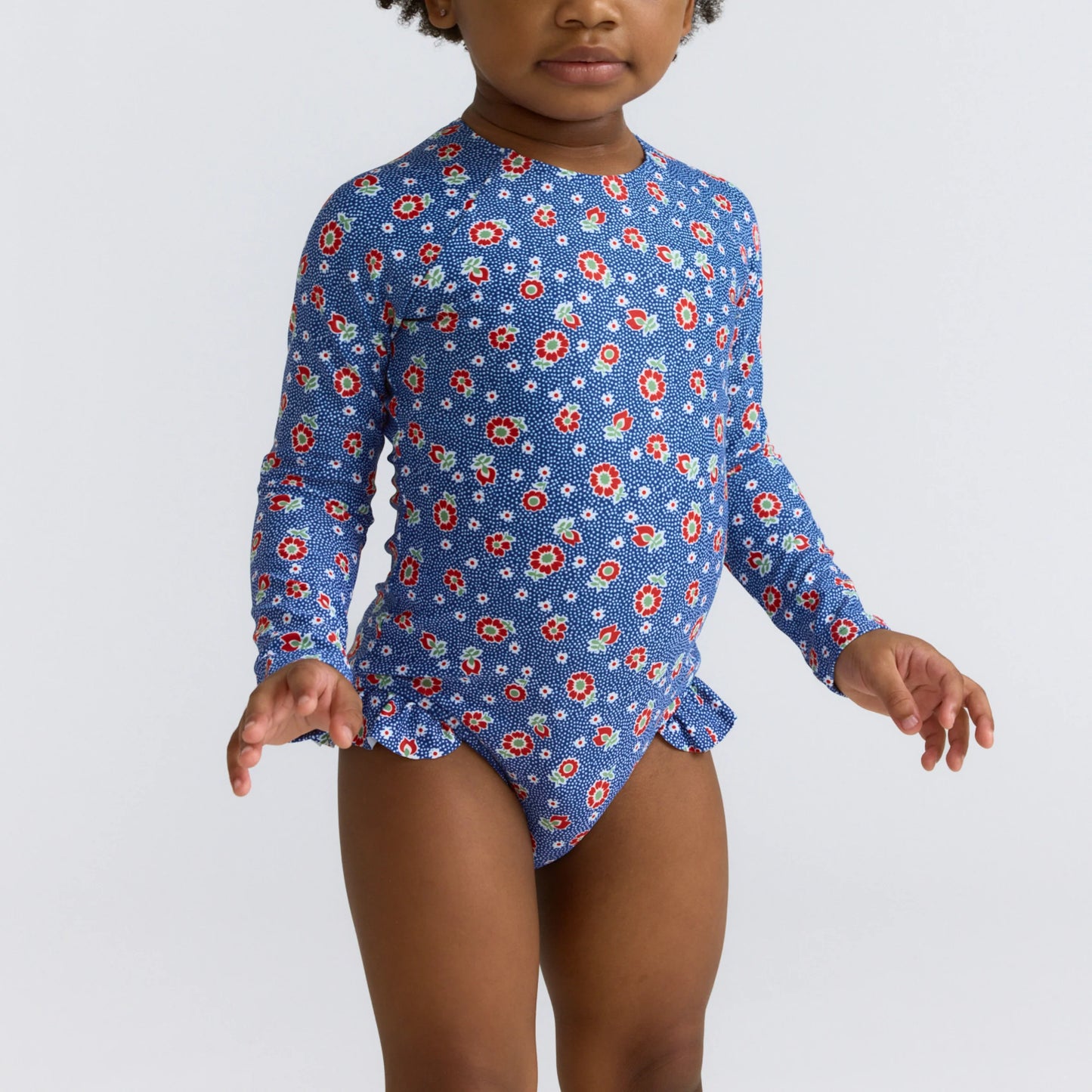 minnow girls chatham floral rashguard one piece