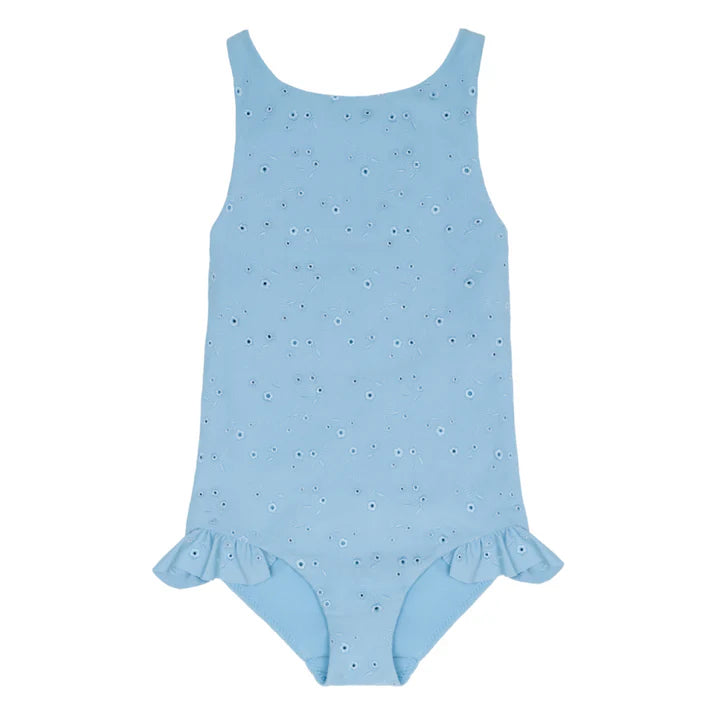 Minnow Girls Blue Eyelet Ballerina One Piece