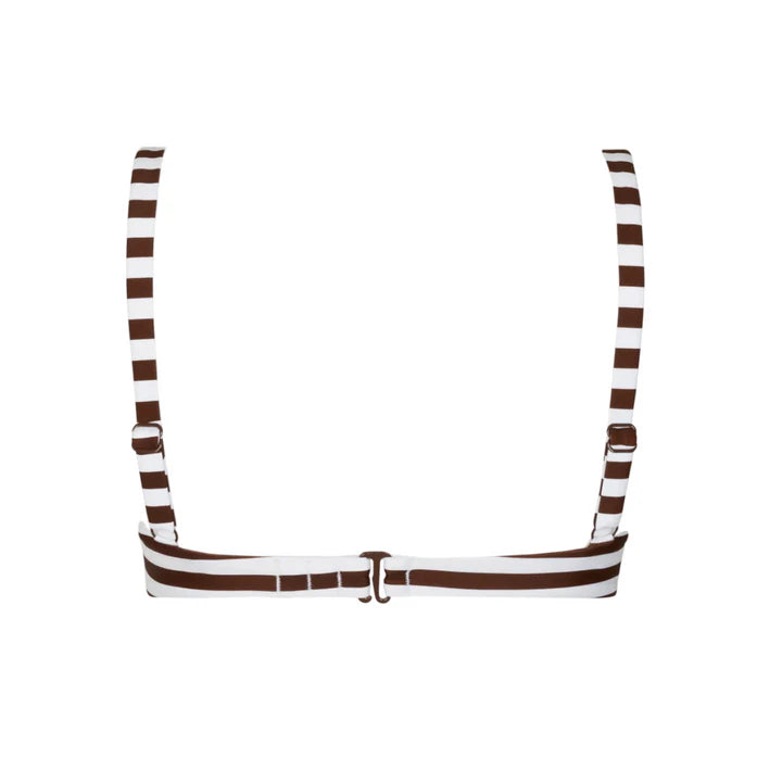 Minnow Womens Brown Stripe Bikini Top