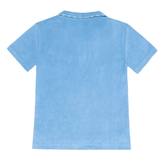 Minnow Boys Le Marin Blue French Terry Polo