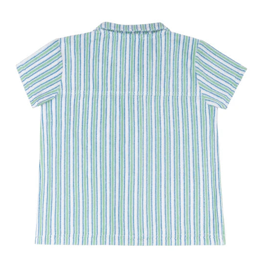 Minnow Boys Tamarin Stripe French Terry Button Up