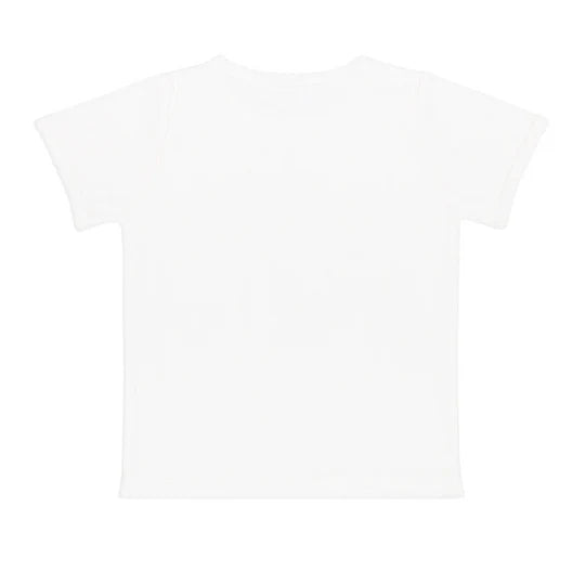 Minnow Girls Shell White Pointelle Puff Sleeve Shirt
