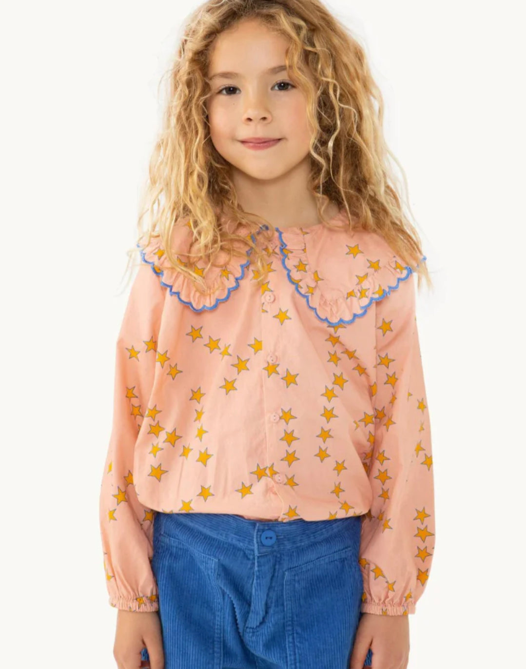 Tiny Cottons Frill Collar Stars Shirt