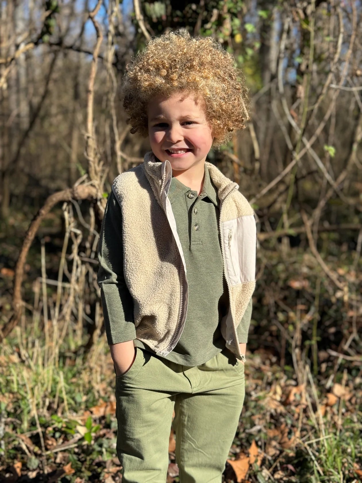 Me & Henry GILT Beige Sherpa Vest