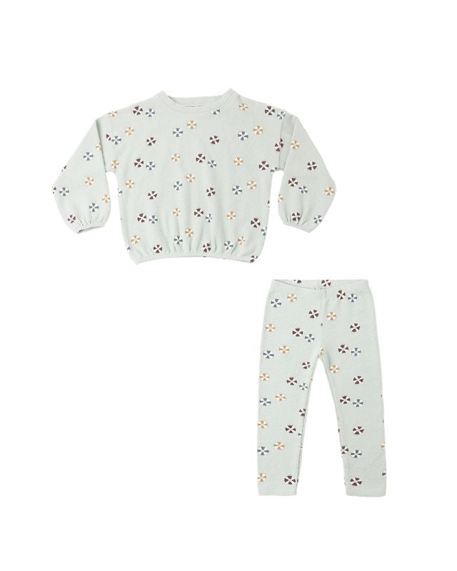 Rylee + Cru Spongey Knit Set Floatie Seafoam