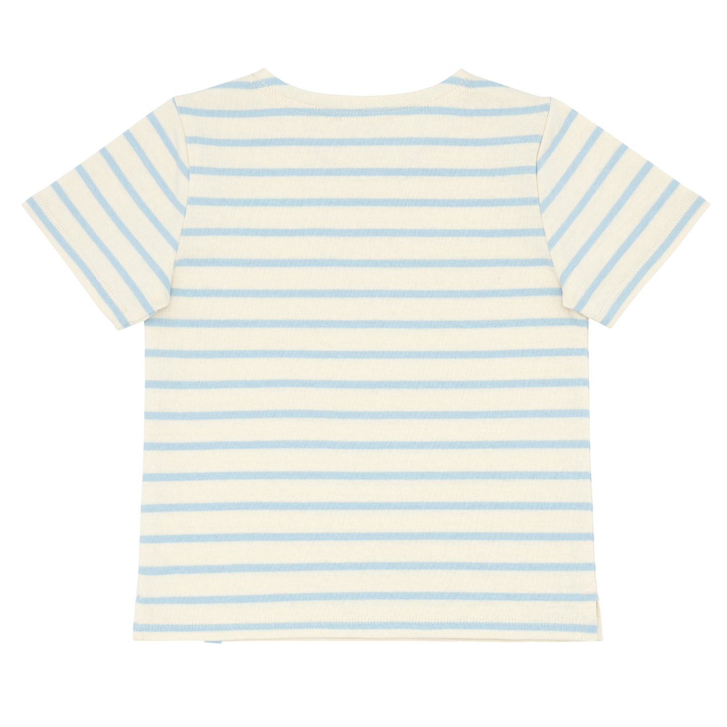 minnow unisex cream and powder blue stripe boatneck tee