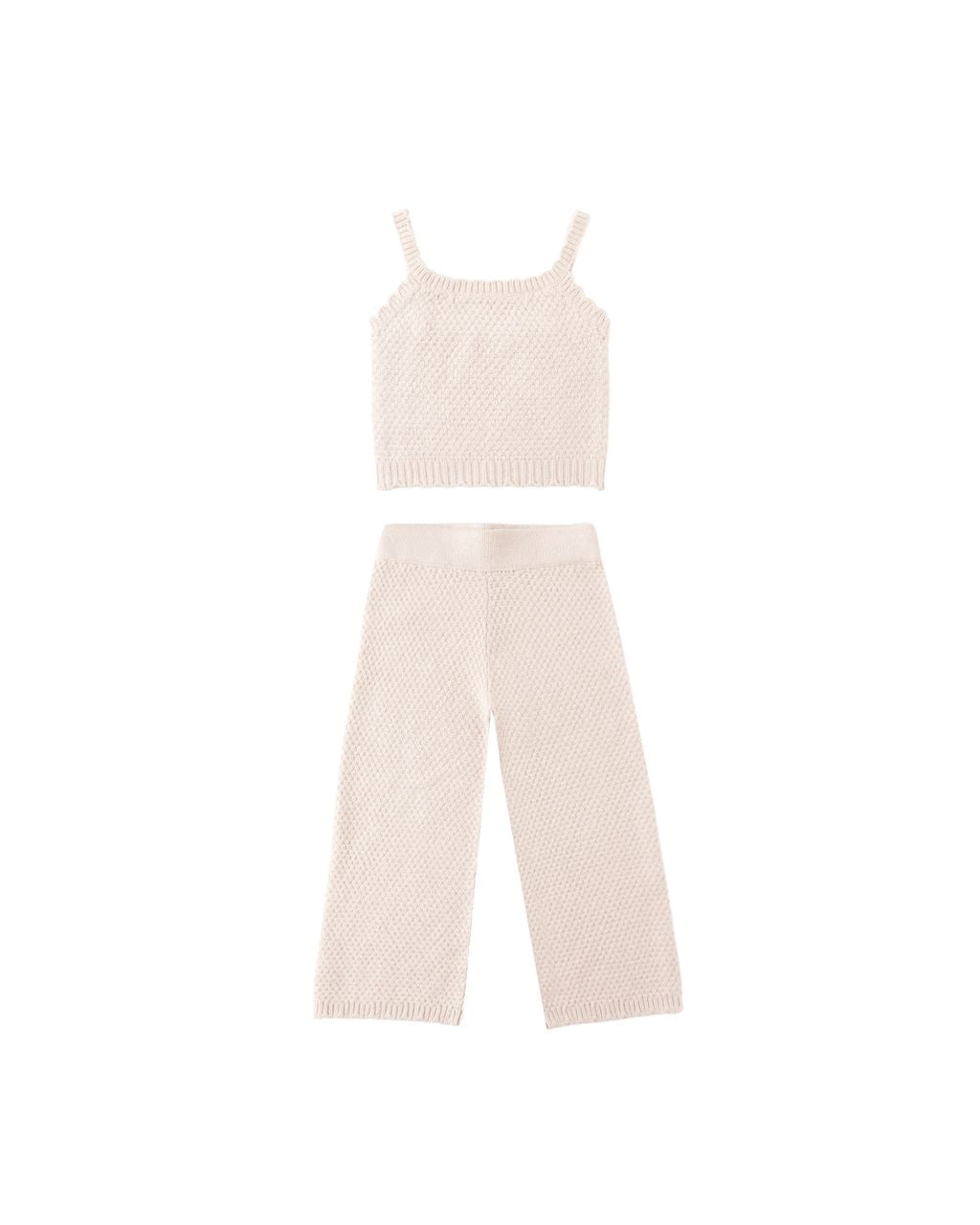 Rylee + Cru Knit Lounge Set Heathered Petal